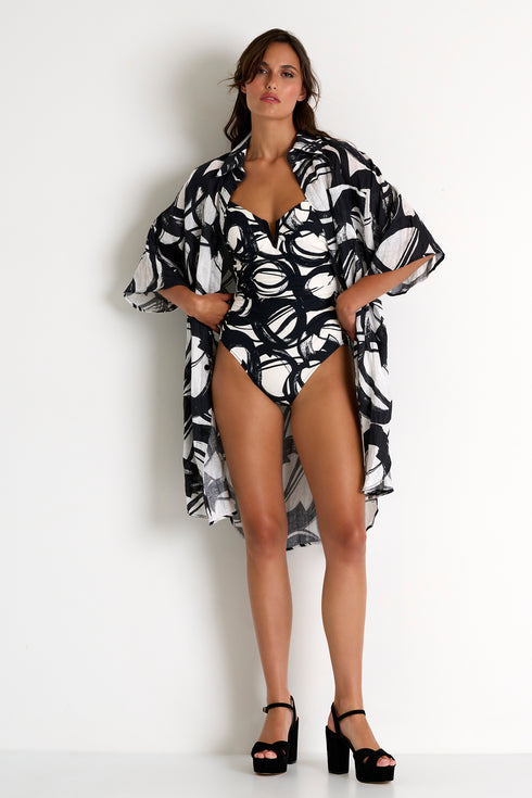 Shan Lina Linen Shirt Dress
